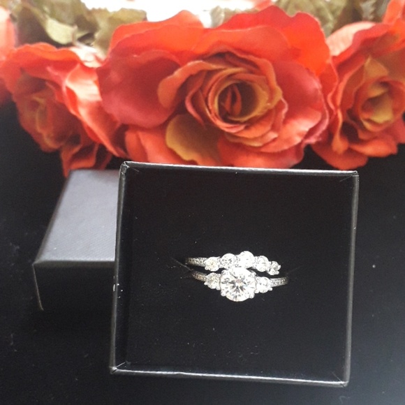 Jewelry - 💎💍14kt White Gold Plated over SS Wedding Set